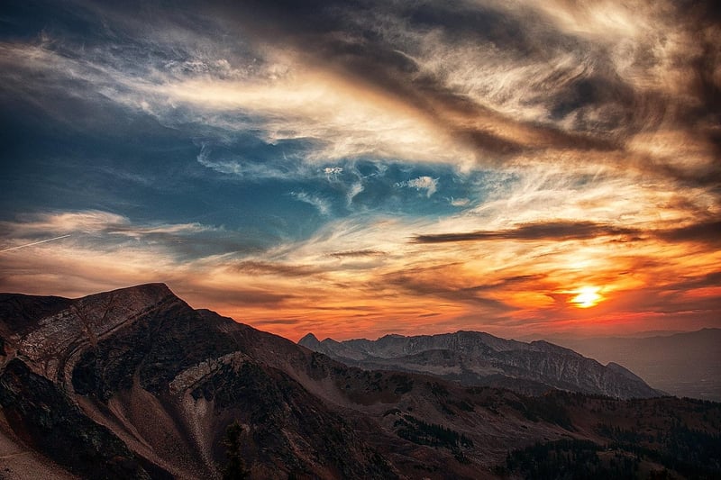 Mountains at sunset